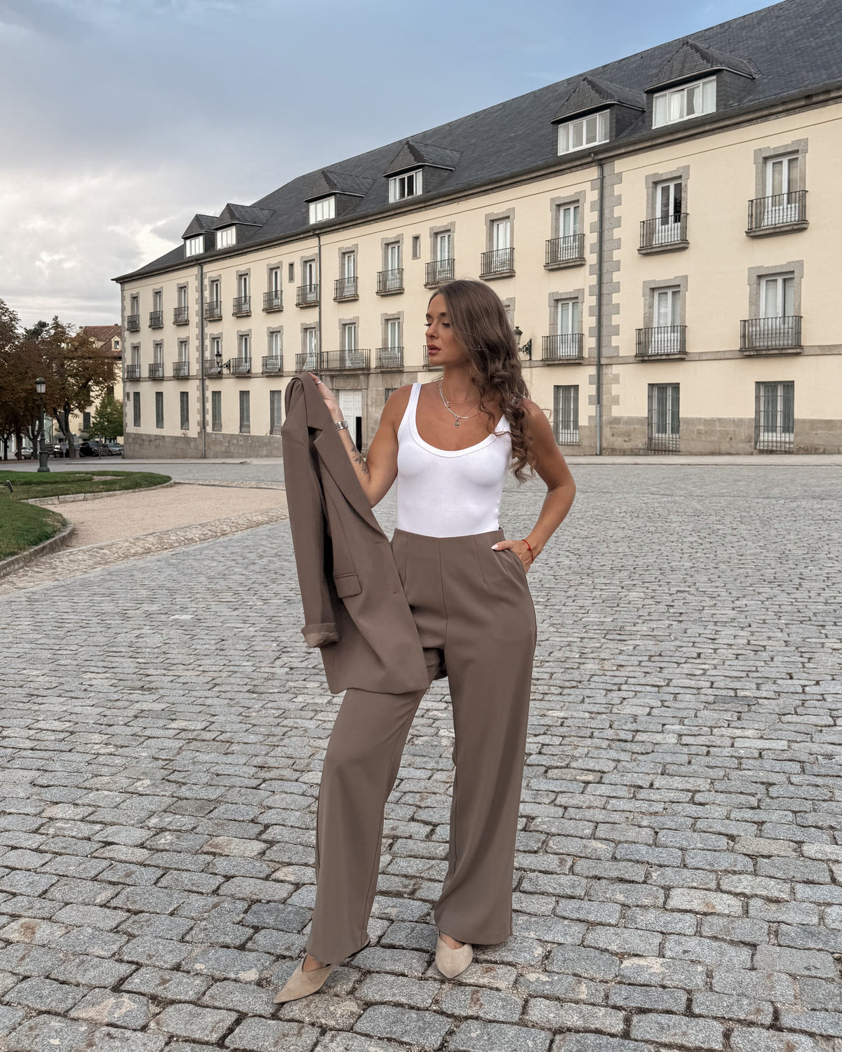 Monaco Taupe Trousers