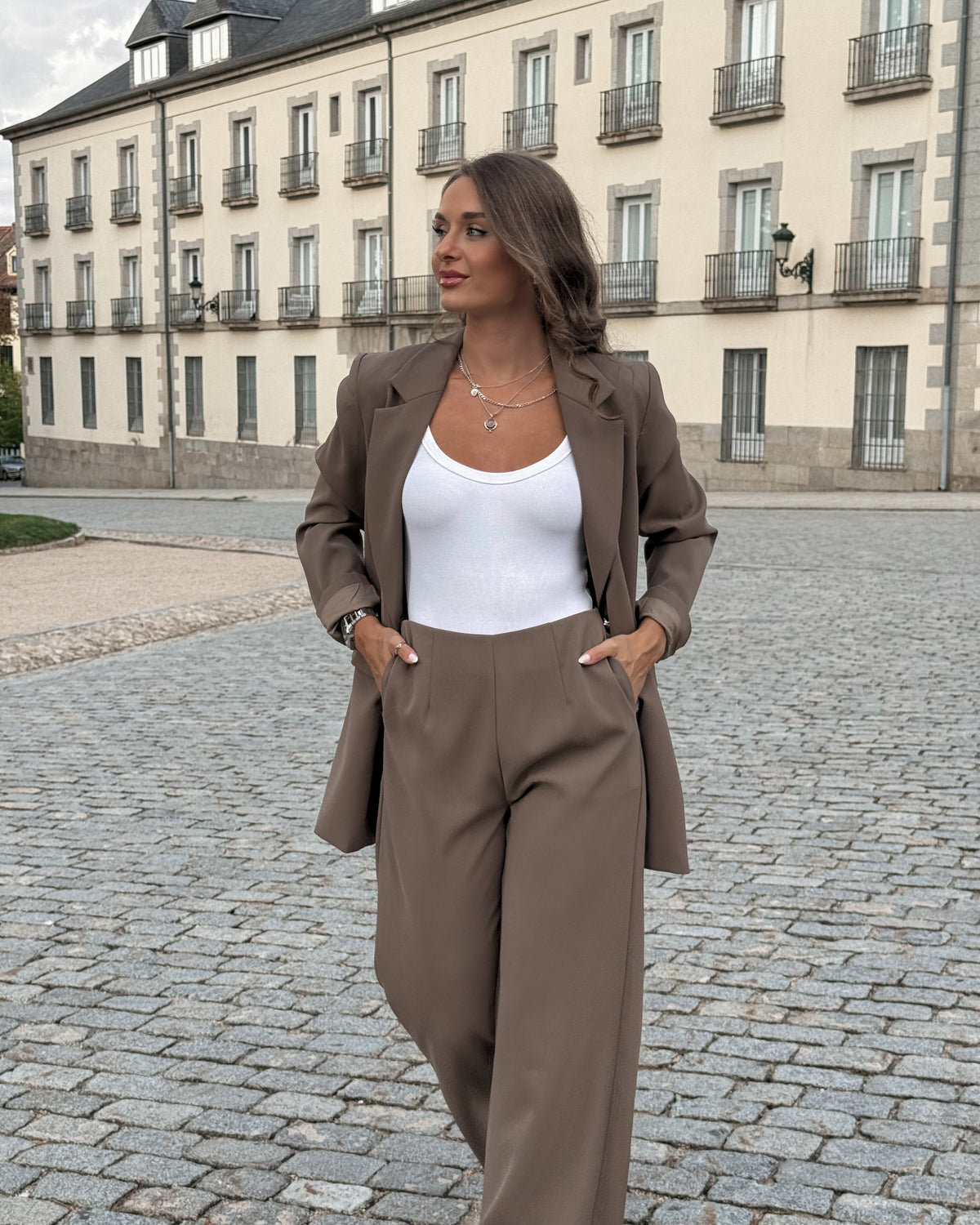 Monaco Taupe Trousers